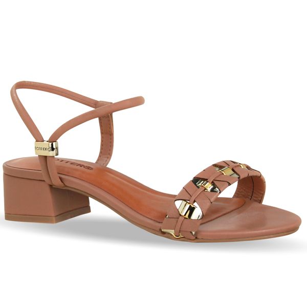 Sandália Couro Burnish Mocha Mousse 37