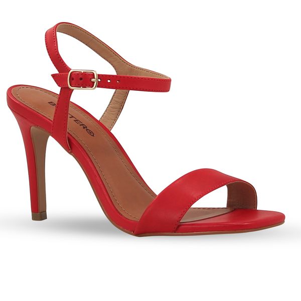 Sandalia Couro Atanado Napoli Vermelho 34