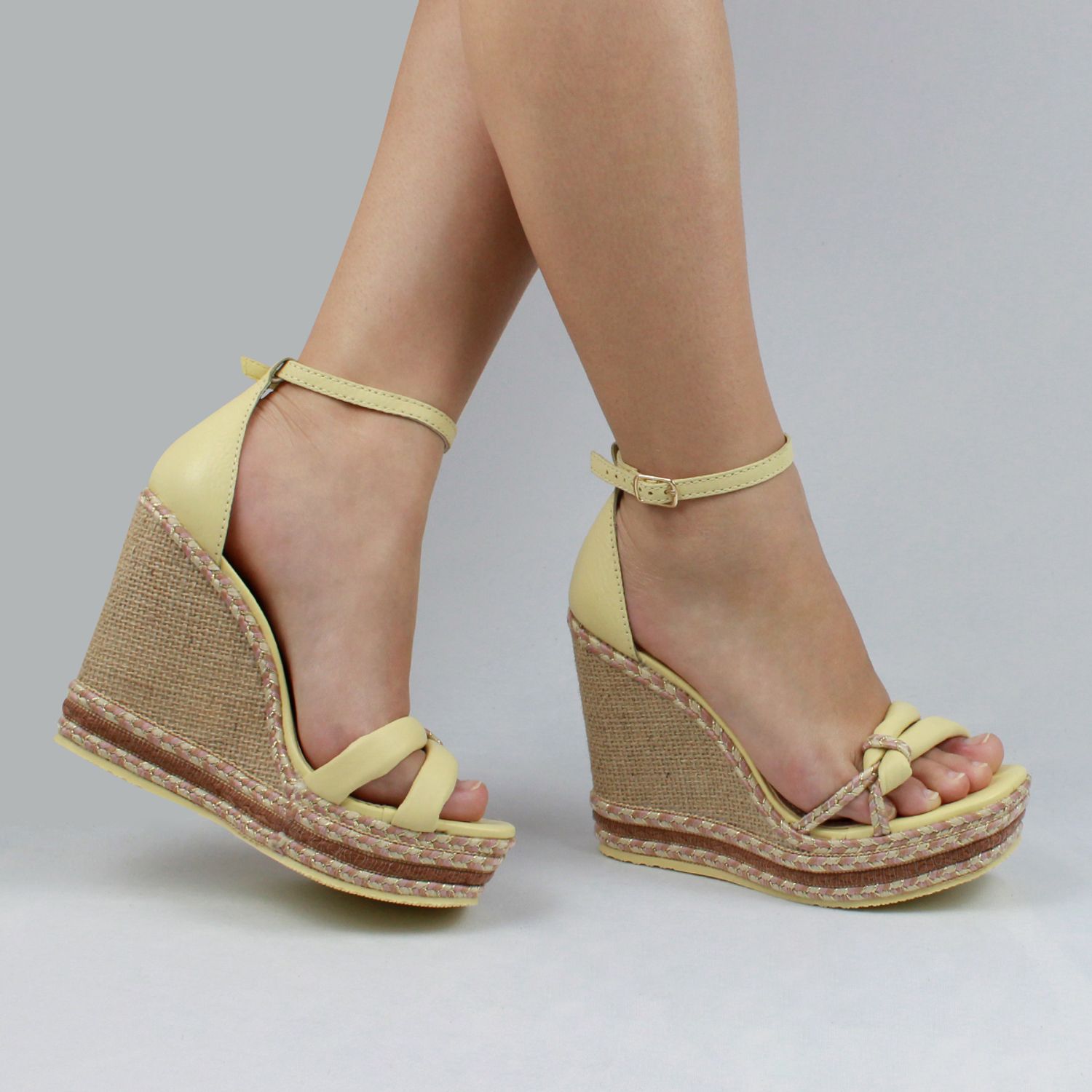 PASTEL MULTI FLOWER WEDGE MULES – A&S